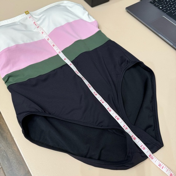 Kate Spade Women's Colorblocked Strapless One Piece Swimsuit Bathing Suit Size S - Picture 10 of 12